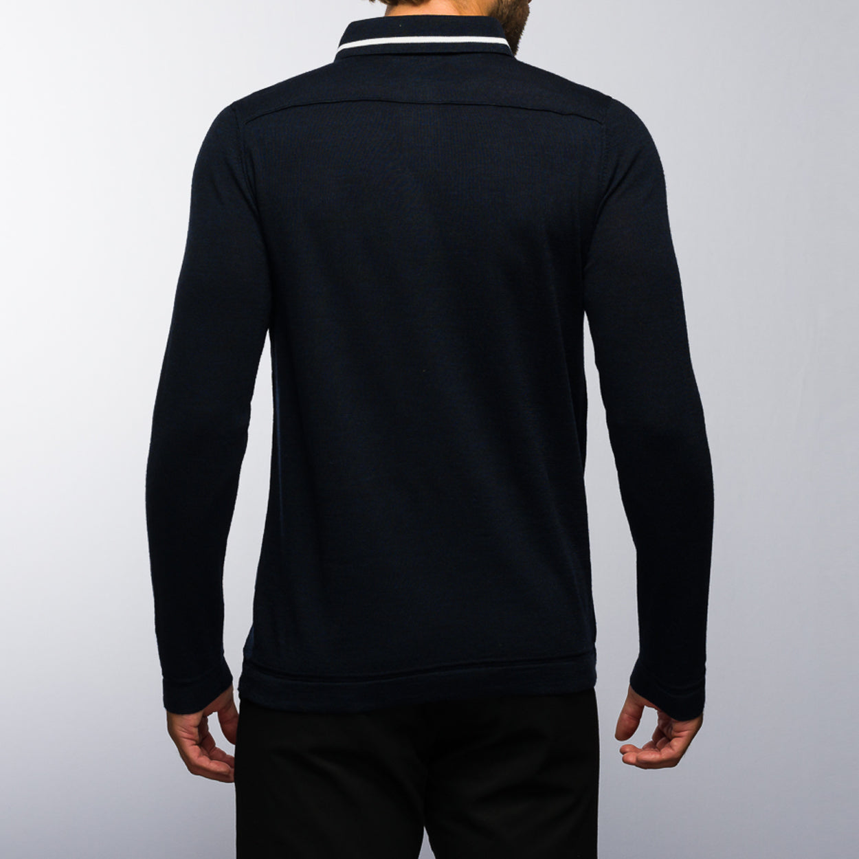 Poloshirt - The Polo Longsleeve Merino Stripes