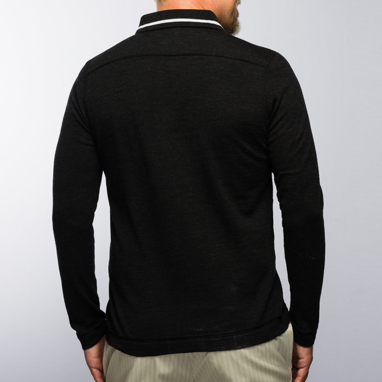 Poloshirt - The Polo Longsleeve Merino Stripes