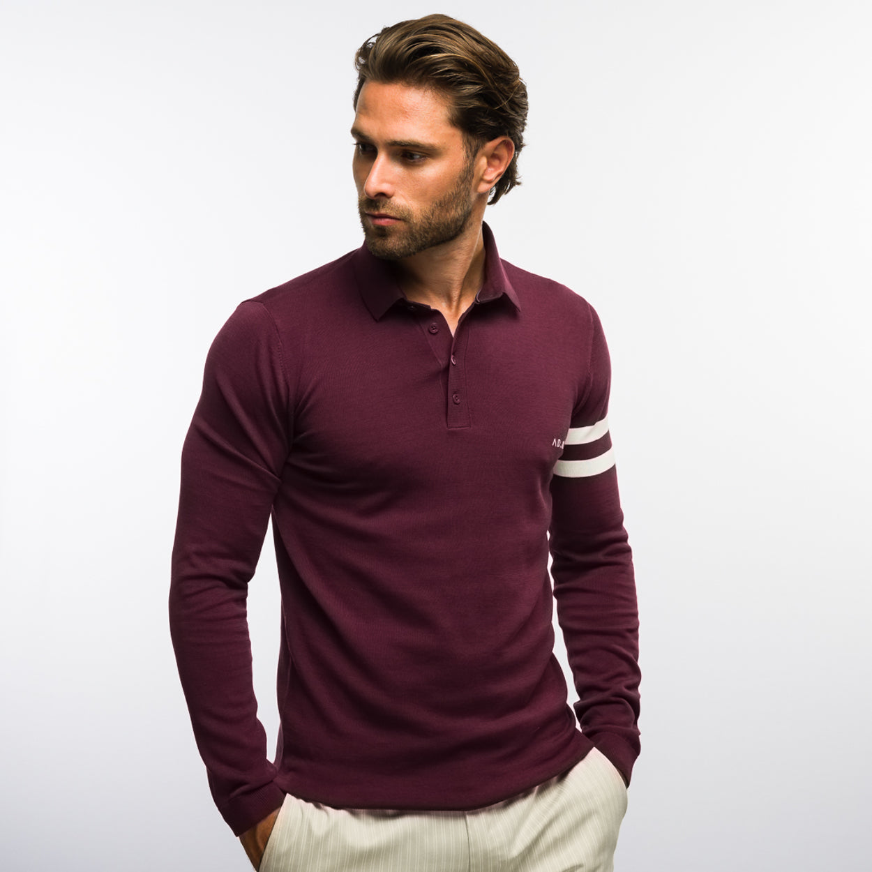 Poloshirt - The Polo Longsleeve Mercerized Stripes