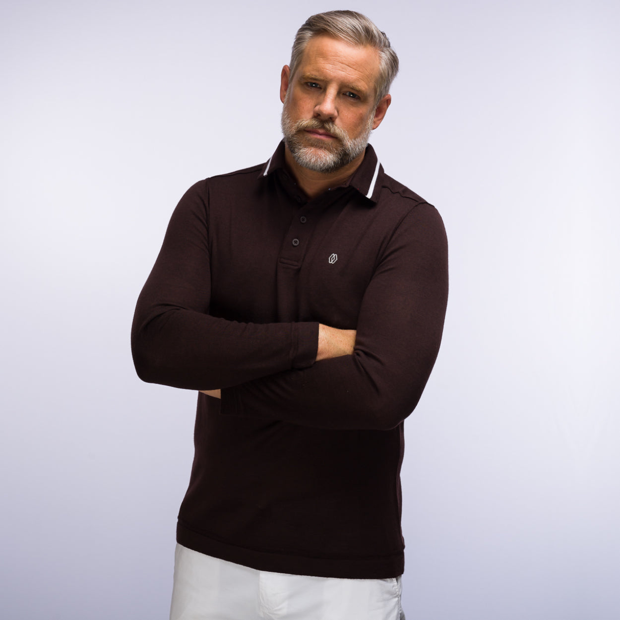 The Polo Longsleeve Merino Stripes