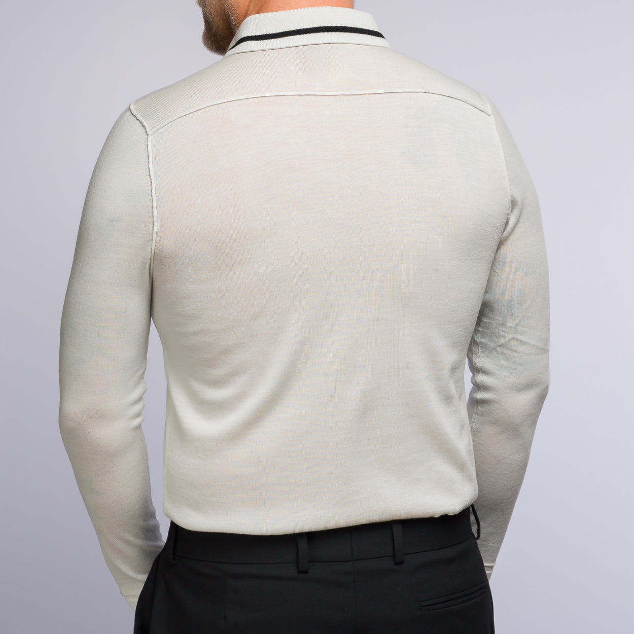 The Polo Longsleeve Merino Stripes
