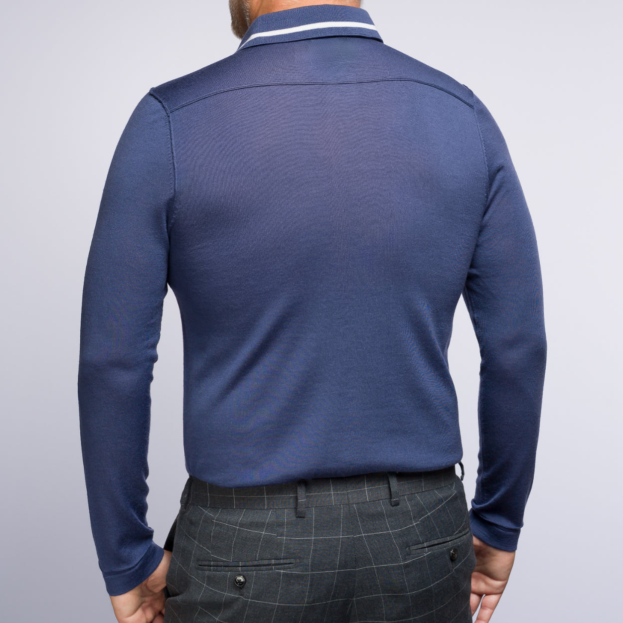 The Polo Longsleeve Merino Stripes