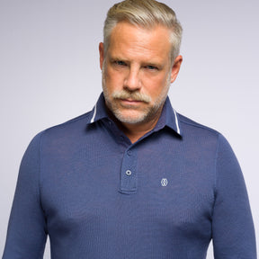 The Polo Longsleeve Merino Stripes