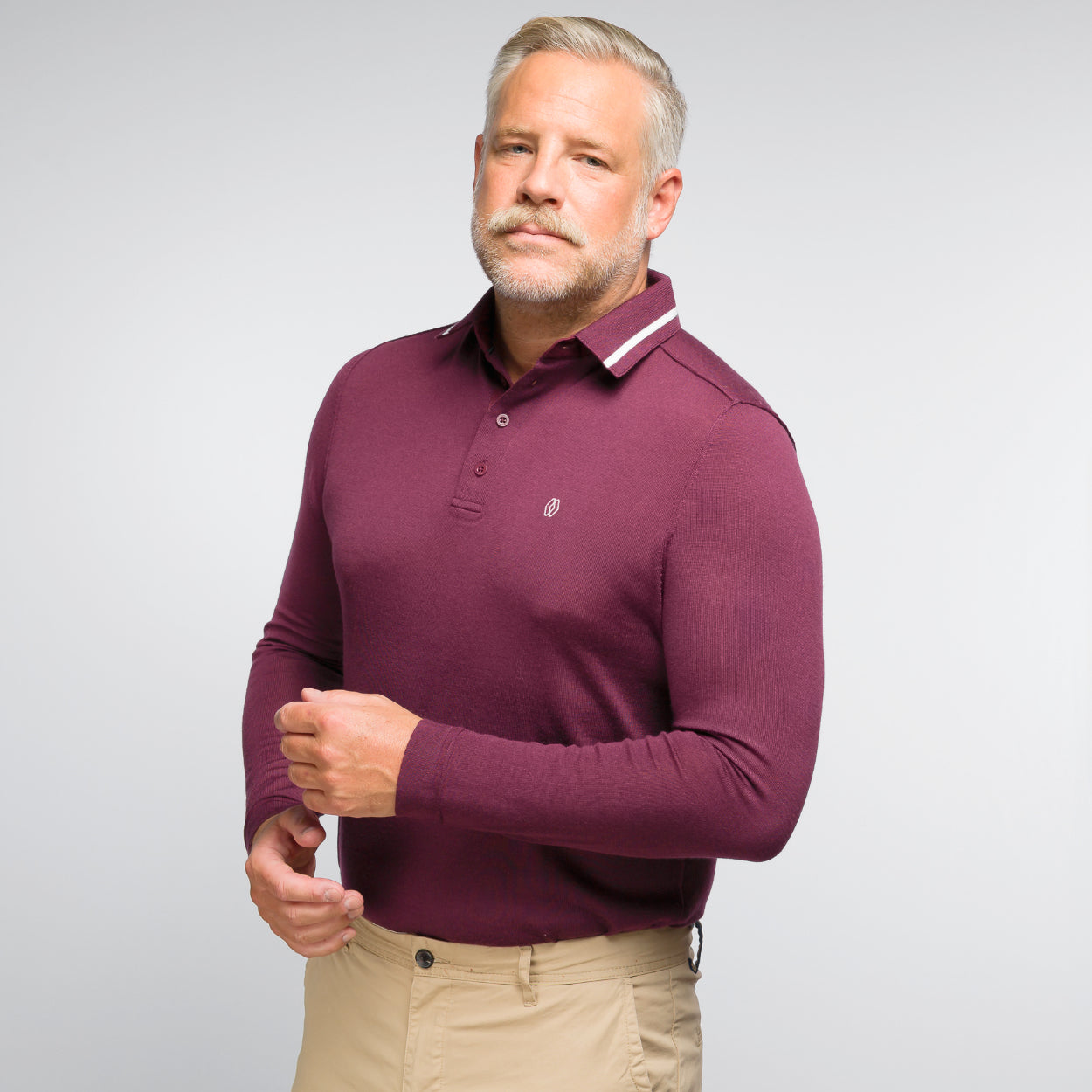 The Polo Longsleeve Merino Stripes