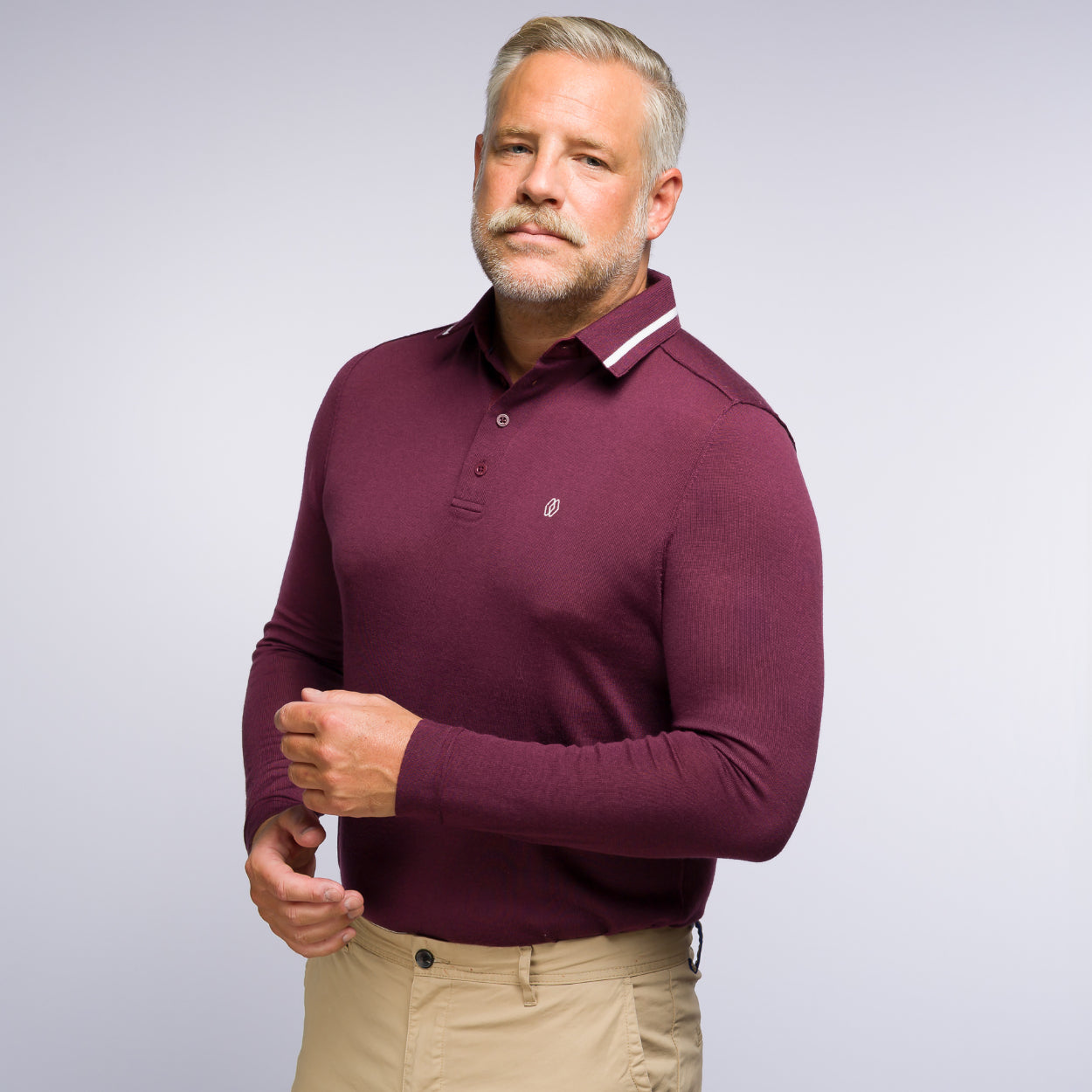The Polo Longsleeve Merino Stripes
