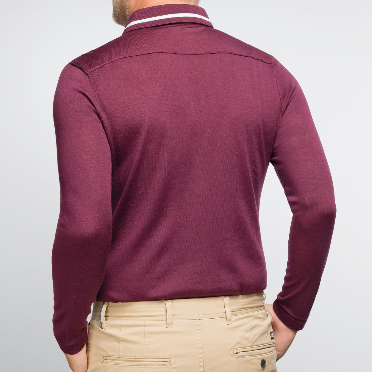 The Polo Longsleeve Merino Stripes
