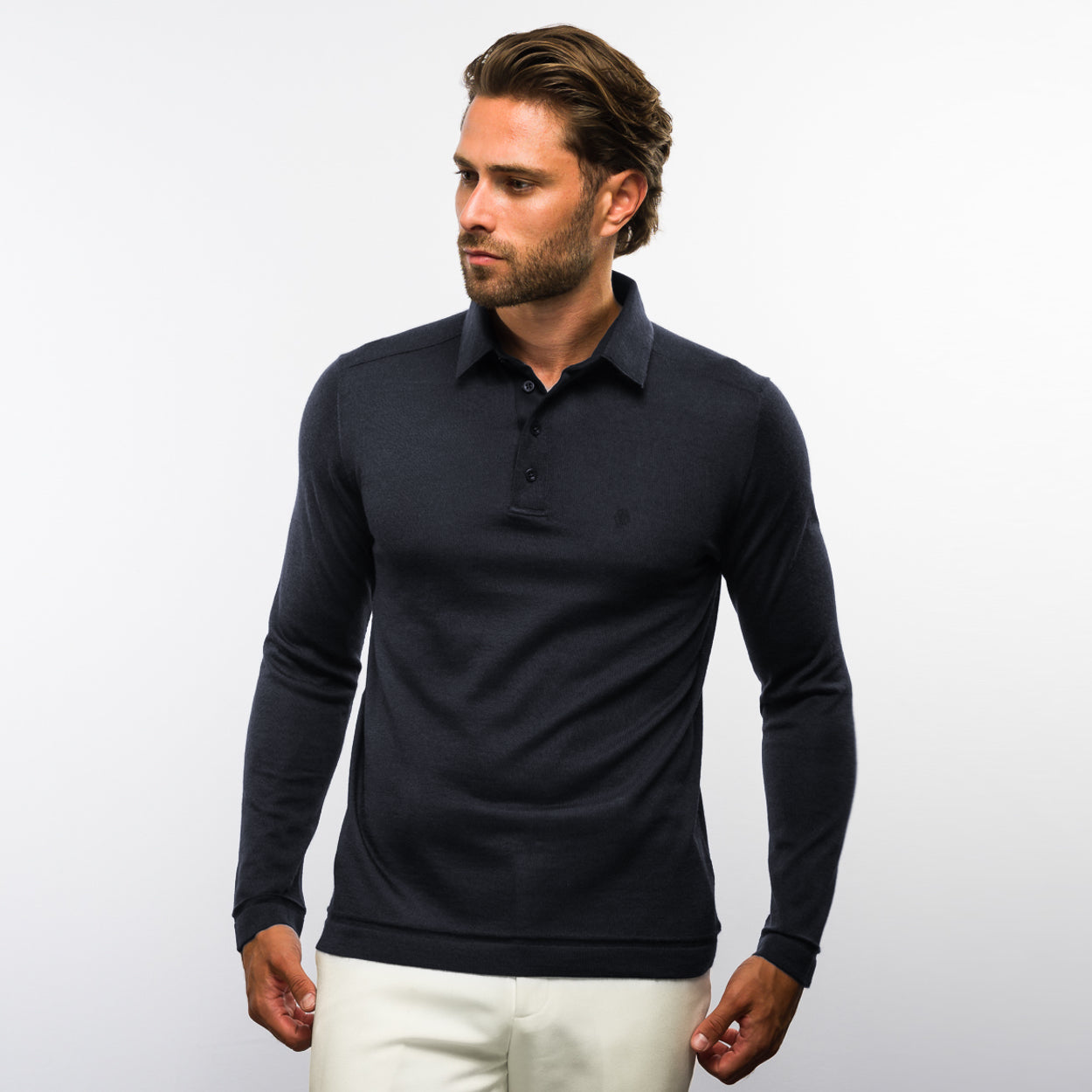 The Polo Longsleeve Cashmere Silk