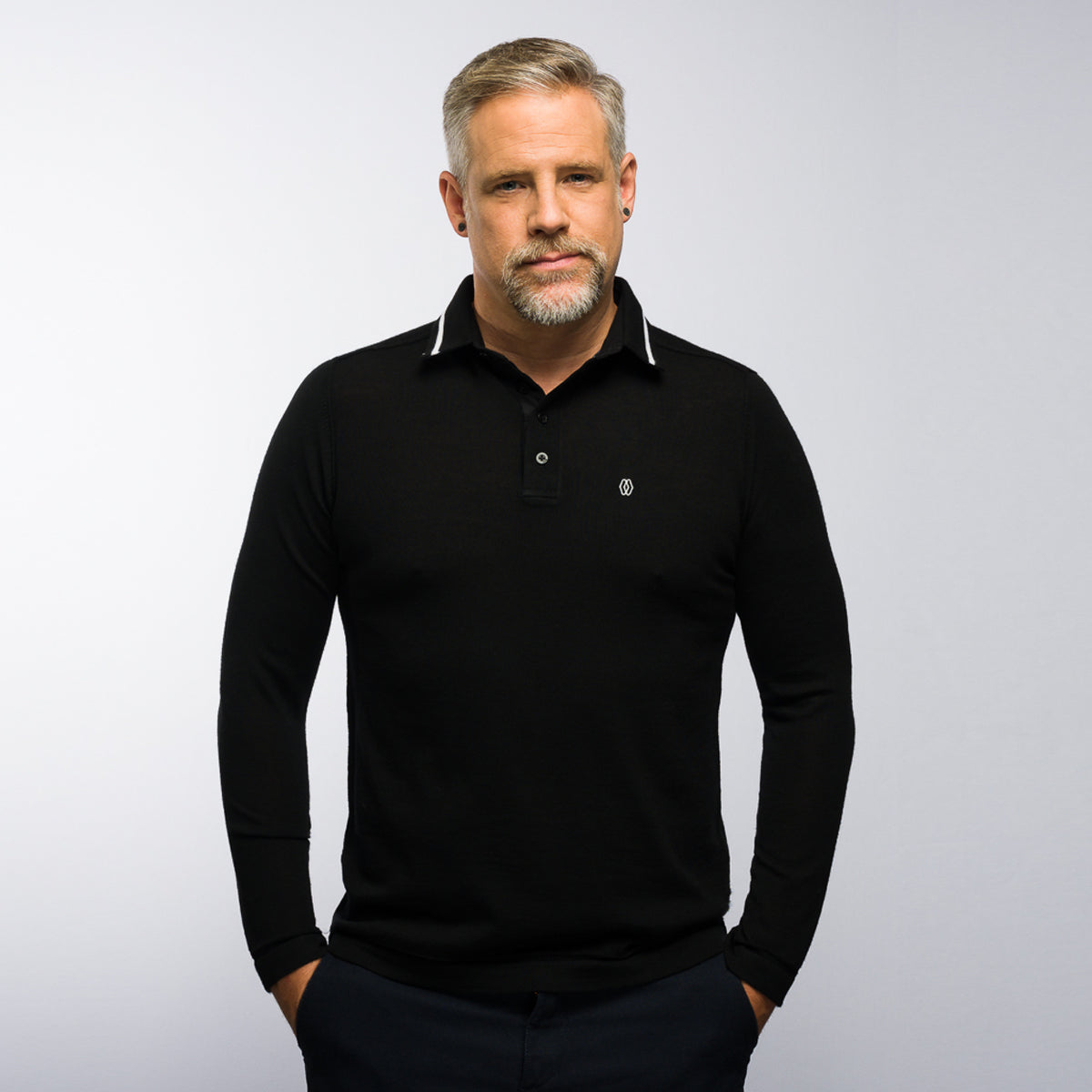 Poloshirt - The Polo Longsleeve Merino Stripes