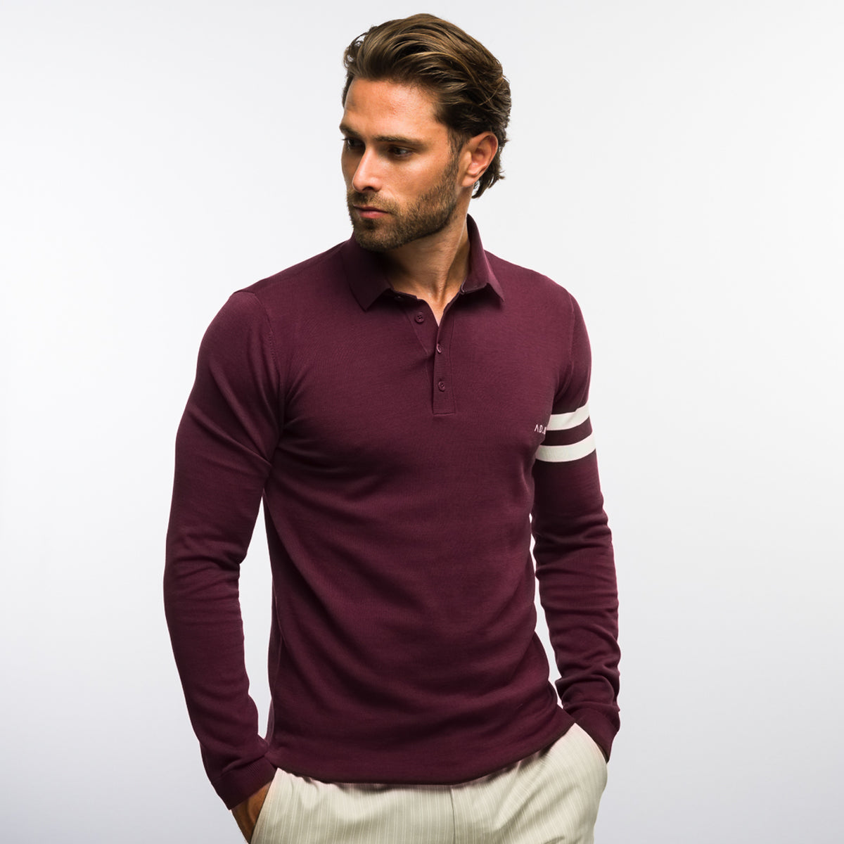 Poloshirt - The Polo Longsleeve Mercerized Stripes